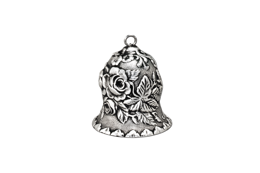Galmer Silver Floral Bell Ornament