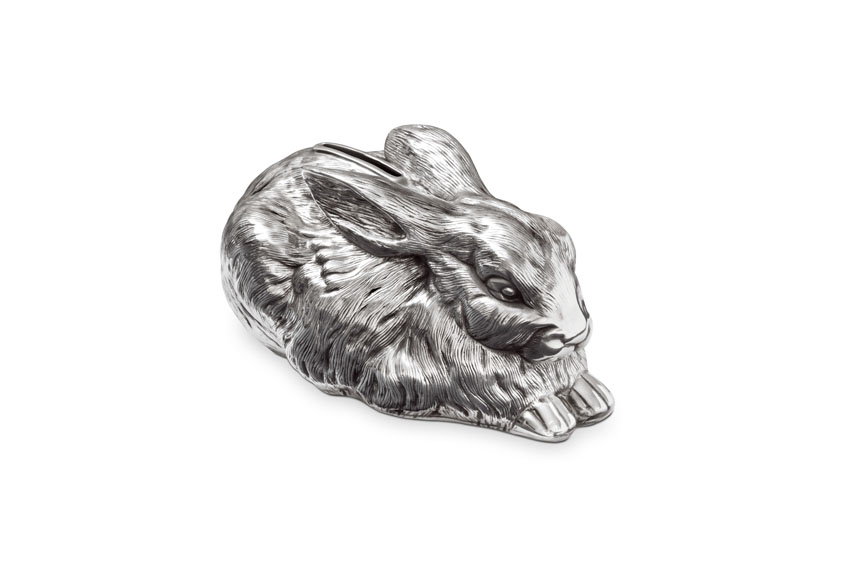 Galmer Silver Rabbit Coin Bank