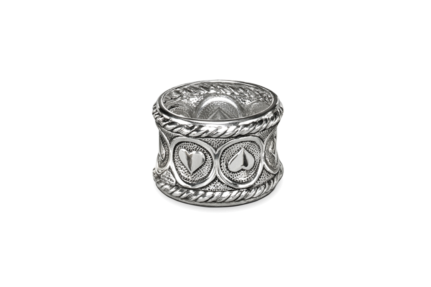 Galmer Silver Hearts Napkin Ring