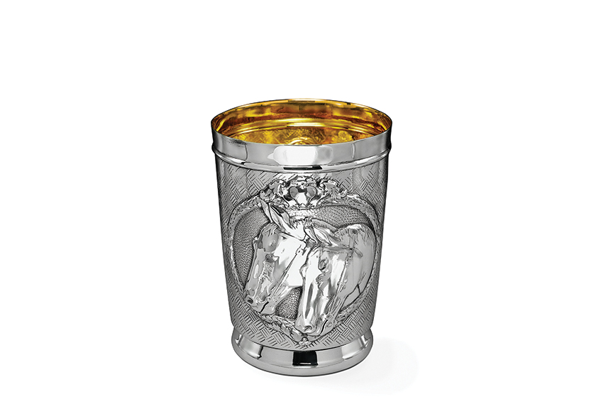 Galmer Silver Double Horse Julep Cup