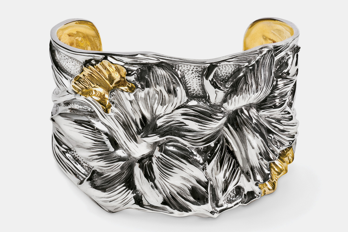 Wild Iris Cuff designed by Michael Galmer. Photography by Zephyr Ivanisi and Oliver Ivanisi of [ZeO] Productions.