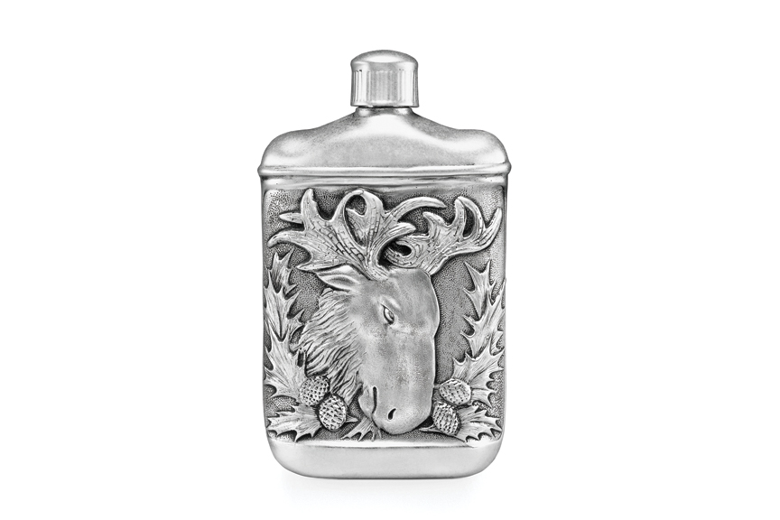 Galmer Silver Moose Flask